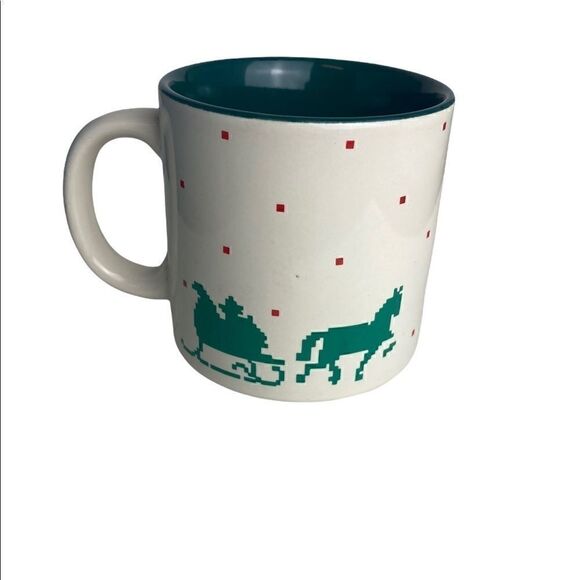 Willitts Designs Vintage 1986 Pixel Santa Reindeer & Sleigh 8 oz Mug - Picture 6 of 12